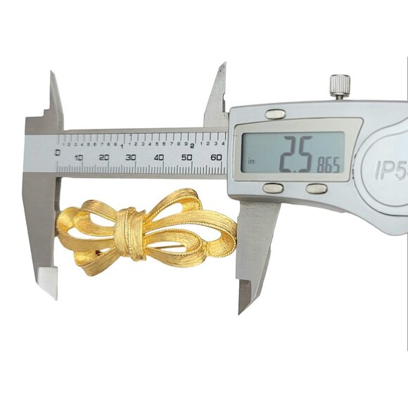 Givenchy Gold Tone Bow Brooch, Signed M263B - Picture 5 of 7